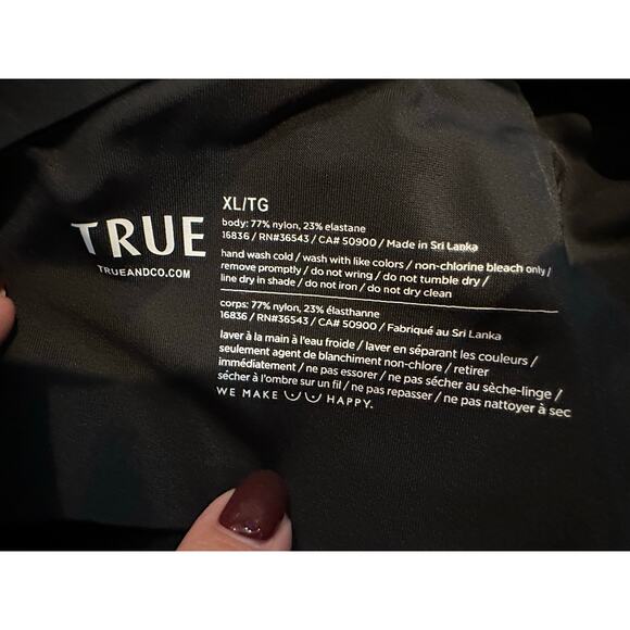 True & Co Women's True Body Scoop Neck Bralette Black Size XL NWT Adjustable - Picture 5 of 9